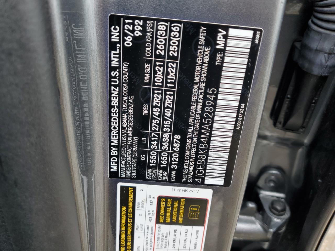 2021 MERCEDES-BENZ GLE 63 AMG 4MATIC