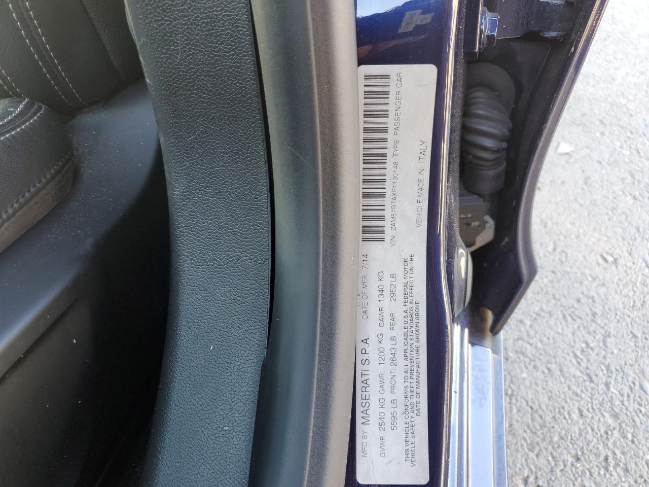 2015 MASERATI GHIBLI S