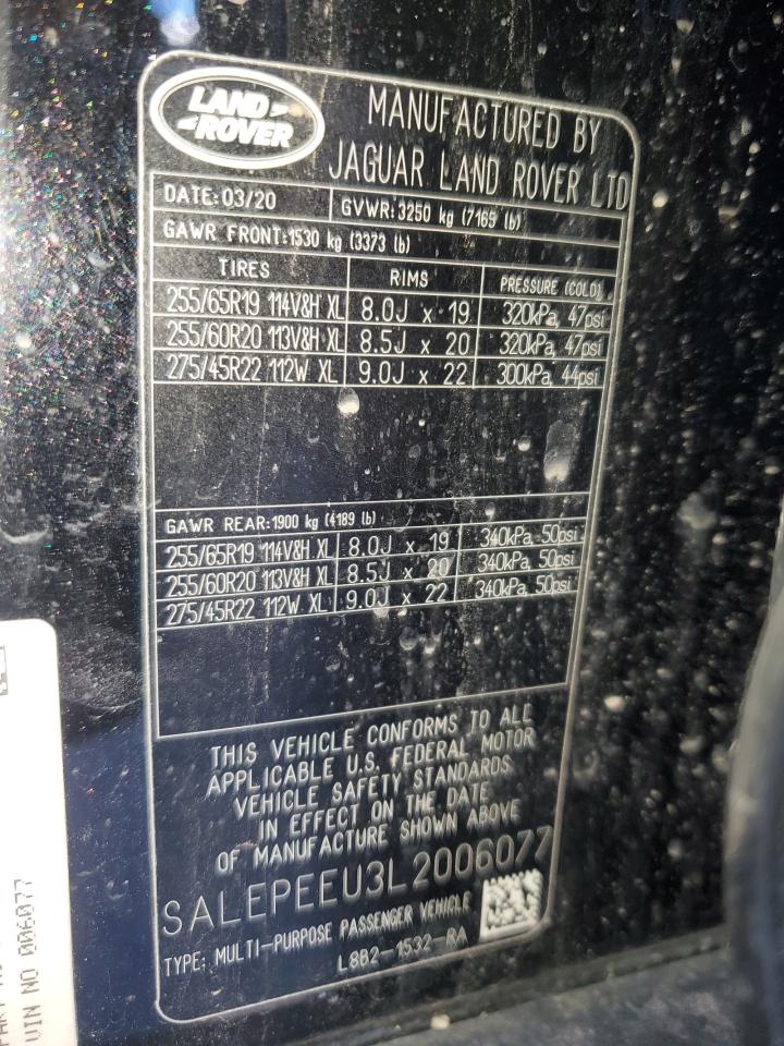 2020 LAND ROVER DEFENDER 110 SE